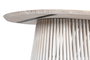 DKD Home Decor Mesa de Comedor Ovalada de Mindi Blanca Decapé