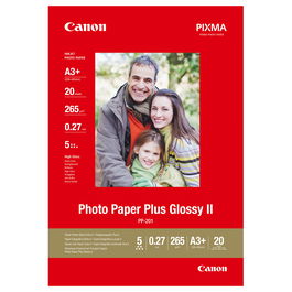 Canon Photoglanzpapier PlusII Papel Fotográfico Brillo Premium A3+, 20 Hojas, Ref. PP-201