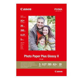 Canon Photoglanzpapier PlusII Papel Fotográfico Brillo Premium A3+, 20 Hojas, Ref. PP-201