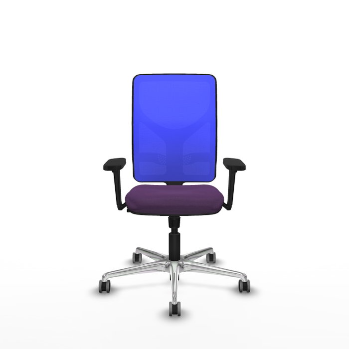 PIQUERAS Y CRESPO Silla de oficina Motilla con Mecanismo Sincro, Tela Morada y Malla Azul
