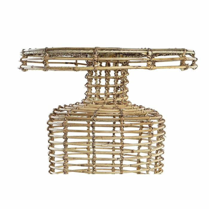 DKD Home Decor Mesita Auxiliar Balines Ratan Natural 48x48x45 cm