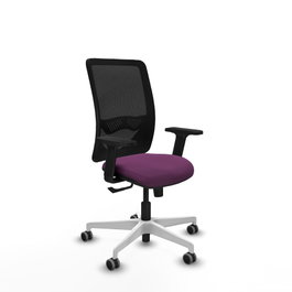 PIQUERAS Y CRESPO Silla de oficina Zulema con mecanismo Sincro, Morado y Negro