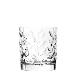 RCR Vaso Laurus 33cl Cristalino, Alto 93 mm, Diámetro 84 mm, Borde Grueso, Para Agua, Jugo o Cerveza (Set de 6)