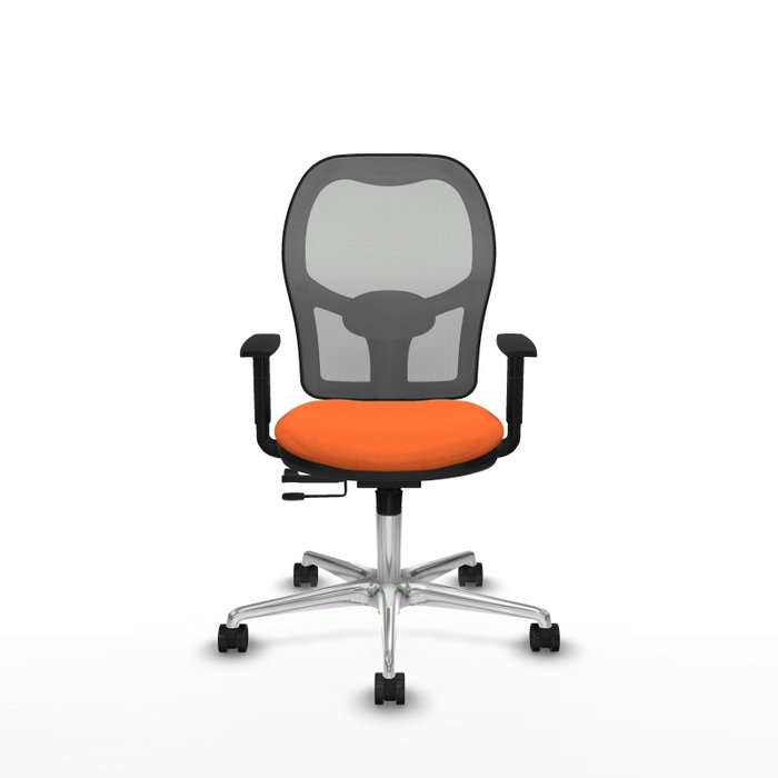 PIQUERAS Y CRESPO Silla de oficina Jorquera con mecanismo Sincro/Traslack Naranja y Gris