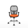 PIQUERAS Y CRESPO Silla de oficina Jorquera con mecanismo Sincro/Traslack Naranja y Gris