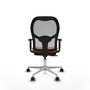 PIQUERAS Y CRESPO Silla de oficina Jorquera con mecanismo Sincro/Traslack Naranja y Gris
