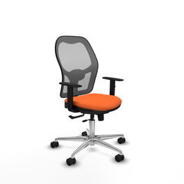 PIQUERAS Y CRESPO Silla de oficina Jorquera con mecanismo Sincro/Traslack Naranja y Gris