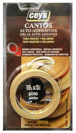 CEYS Canto Autoadhesivo 5 m x 19 mm Blanco Pino