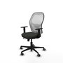 PIQUERAS Y CRESPO Silla de oficina Jorquera con mecanismo Sincro/Traslack, Negro y Blanco