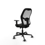 PIQUERAS Y CRESPO Silla de oficina Jorquera con mecanismo Sincro/Traslack, Negro y Blanco