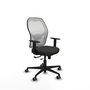 PIQUERAS Y CRESPO Silla de oficina Jorquera con mecanismo Sincro/Traslack, Negro y Blanco