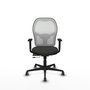 PIQUERAS Y CRESPO Silla de oficina Jorquera con mecanismo Sincro/Traslack, Negro y Blanco