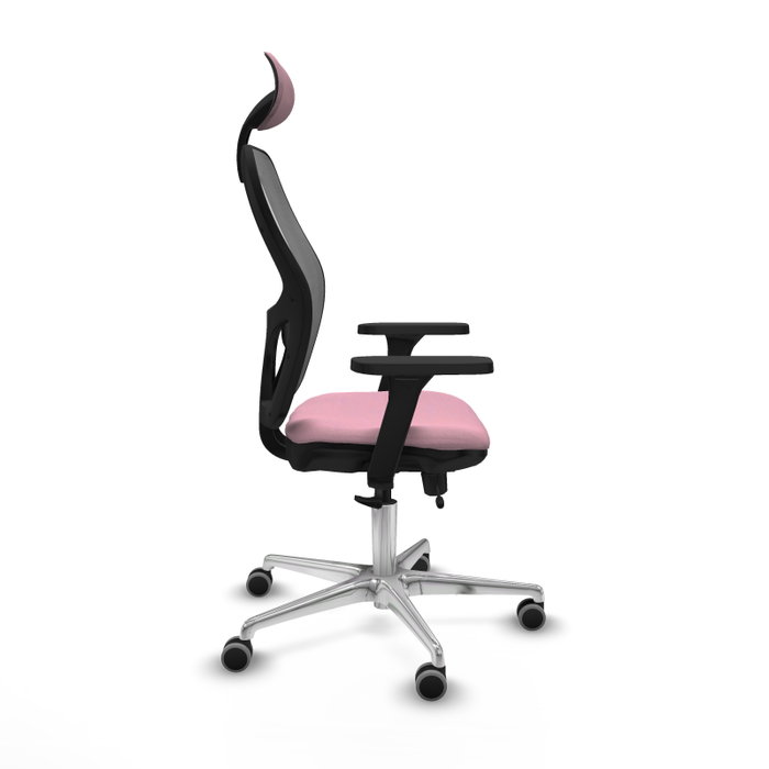 PIQUERAS Y CRESPO Silla de oficina Jorquera Rosa y Gris