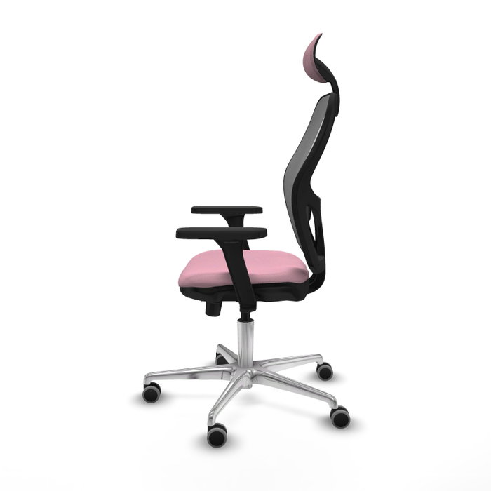 PIQUERAS Y CRESPO Silla de oficina Jorquera Rosa y Gris