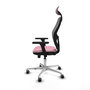 PIQUERAS Y CRESPO Silla de oficina Jorquera Rosa y Gris