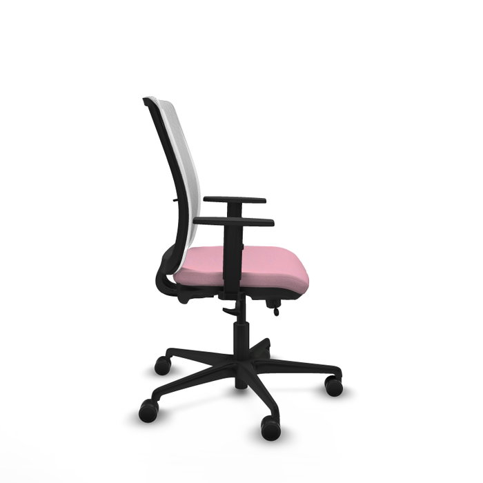 PIQUERAS Y CRESPO Silla de oficina Haches Rosa y Blanca