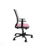 PIQUERAS Y CRESPO Silla de oficina Haches Rosa y Blanca