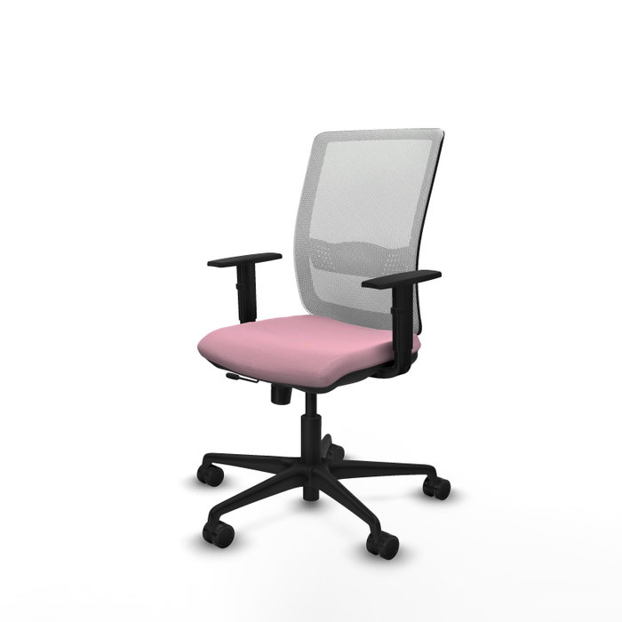 PIQUERAS Y CRESPO Silla de oficina Haches Rosa y Blanca