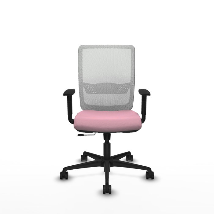 PIQUERAS Y CRESPO Silla de oficina Haches Rosa y Blanca