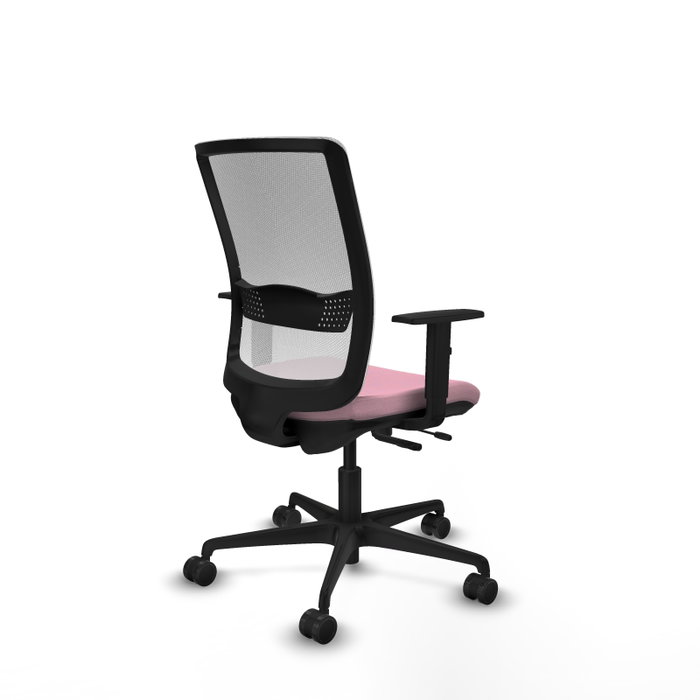 PIQUERAS Y CRESPO Silla de oficina Haches Rosa y Blanca