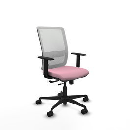 PIQUERAS Y CRESPO Silla de oficina Haches Rosa y Blanca