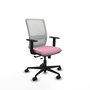 PIQUERAS Y CRESPO Silla de oficina Haches Rosa y Blanca