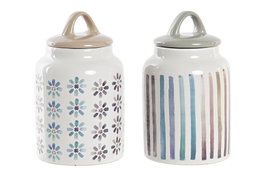 DKD Home Decor Bote de Gres Africa Mate Surtido