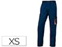 Deltaplus Pantalón de Trabajo Panostyle Cintura Ajustable 5 Bolsillos Azul Naranja Talla XS