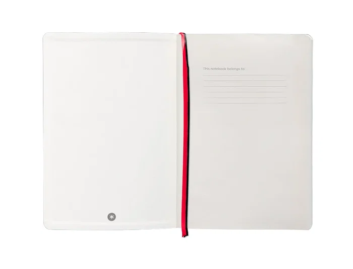 Antartik Antartik Notes Cuaderno A5 Tapa Blanda Hojas Rayas Negro y Rojo 80 Hojas 80gr FSC