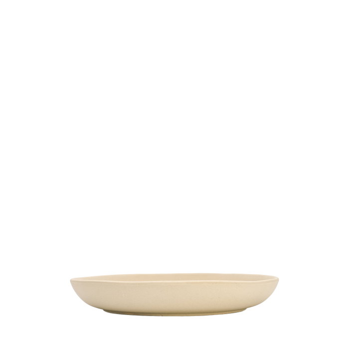 Summa IO Plato Hondo Coupe 24 cm - Vajilla de Gres, Color Crema, Diámetro 24 cm (Set de 6)