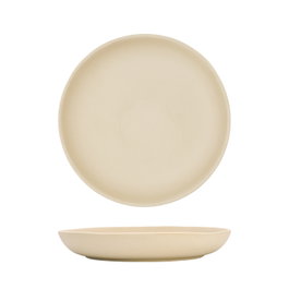 Summa IO Plato Hondo Coupe 24 cm - Vajilla de Gres, Color Crema, Diámetro 24 cm (Set de 6)