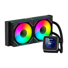 Abysm AB324011 Oceanic LCD Refrigerador líquido CPU con doble ventilador ARGB negro