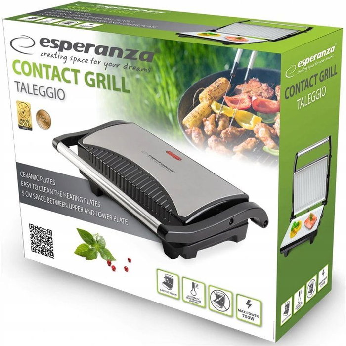 ESPERANZA Grill Eléctrico Cerámico 750W