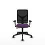 PIQUERAS Y CRESPO Silla de oficina Motilla con mecanismo Sincro/Traslack, Morado y Negro