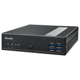 Shuttle Computer DL40N Barebone Slim Mini PC Intel N150 4-Core 3.6GHz DDR5 16GB Max WiFi NO 65W Windows 11 Compatible HDD SSD Negro