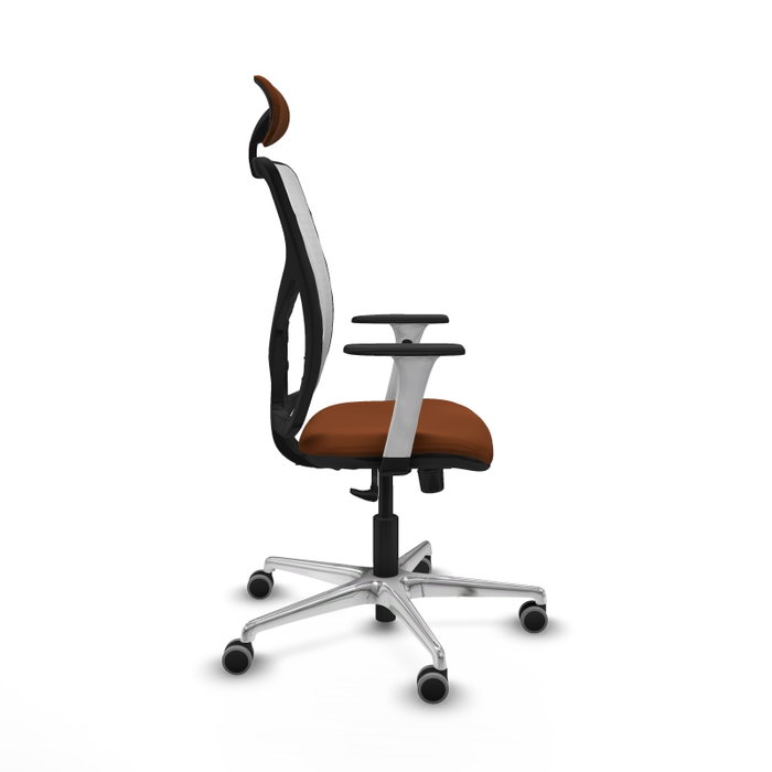 PIQUERAS Y CRESPO Silla de oficina Motilla con mecanismo Sincro, Marrón y Blanco PIQUERAS Y CRESPO Silla de oficina Motilla con mecanismo Sincro, Marrón y Blanco