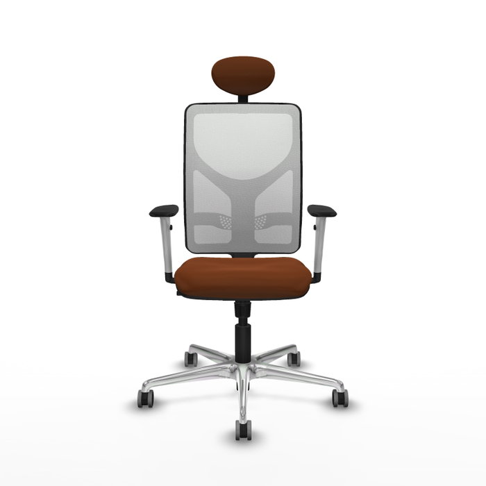 PIQUERAS Y CRESPO Silla de oficina Motilla con mecanismo Sincro, Marrón y Blanco PIQUERAS Y CRESPO Silla de oficina Motilla con mecanismo Sincro, Marrón y Blanco