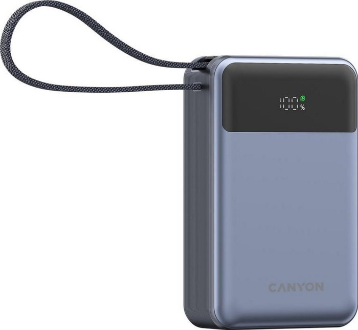Canyon OnPower 600 Powerbank 20.000 mAh PD65W incl. Cable gris oscuro