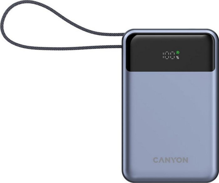 Canyon OnPower 600 Powerbank 20.000 mAh PD65W incl. Cable gris oscuro