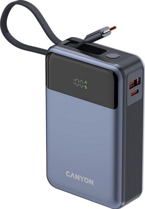 Canyon OnPower 600 Powerbank 20.000 mAh PD65W incl. Cable gris oscuro