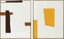 DKD Home Decor Cuadro Lienzo Pino Moderno 3D (Surtido de 2 unidades)