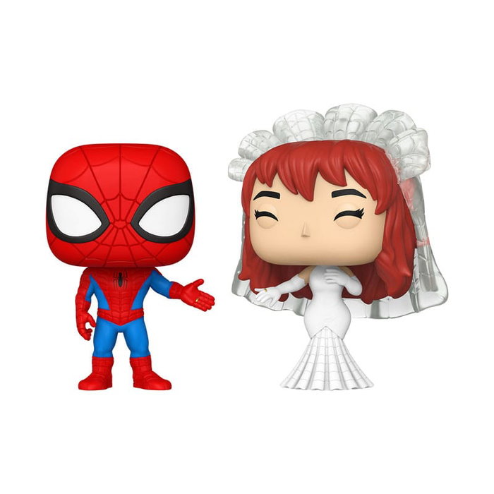 Marvel Pack de 2 POP! Vinyl Figuras Superhero Couples- SM & MJ 9 cm Marvel Pack de 2 POP! Vinyl Figuras Superhero Couples- SM & MJ 9 cm