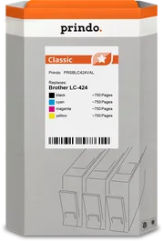 Prindo Multipack de Tinta Classic Negro, Cian, Magenta y Amarillo