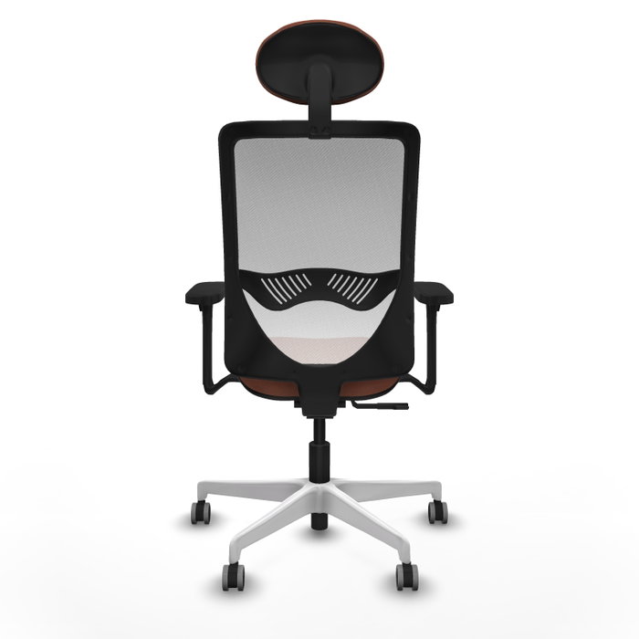 PIQUERAS Y CRESPO Silla de oficina Zulema con mecanismo Sincro, Tela Marrón y Malla Blanca PIQUERAS Y CRESPO Silla de oficina Zulema con mecanismo Sincro, Tela Marrón y Malla Blanca