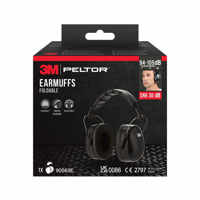 3M Peltor 90563E Protector auditivo plegable negro 3M Peltor 90563E Protector auditivo plegable negro