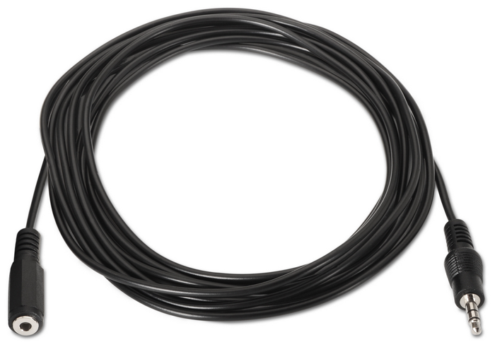 Aisens Cable de Audio Estéreo Jack 3,5mm Macho a Hembra 1,5m Negro