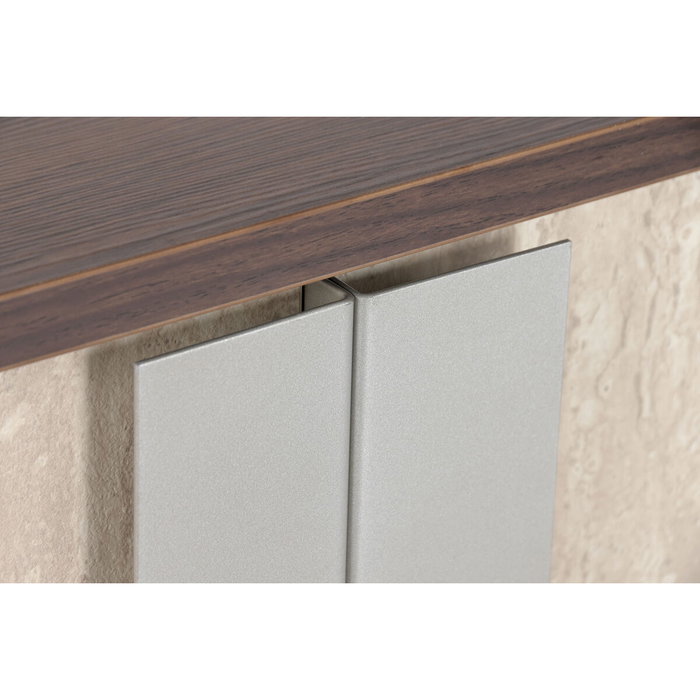 DKD Home Decor Mueble TV MDF y Metal Símil Mármol 180x40x43,5 cm