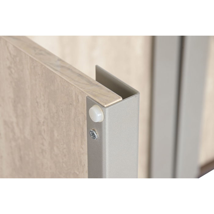 DKD Home Decor Mueble TV MDF y Metal Símil Mármol 180x40x43,5 cm