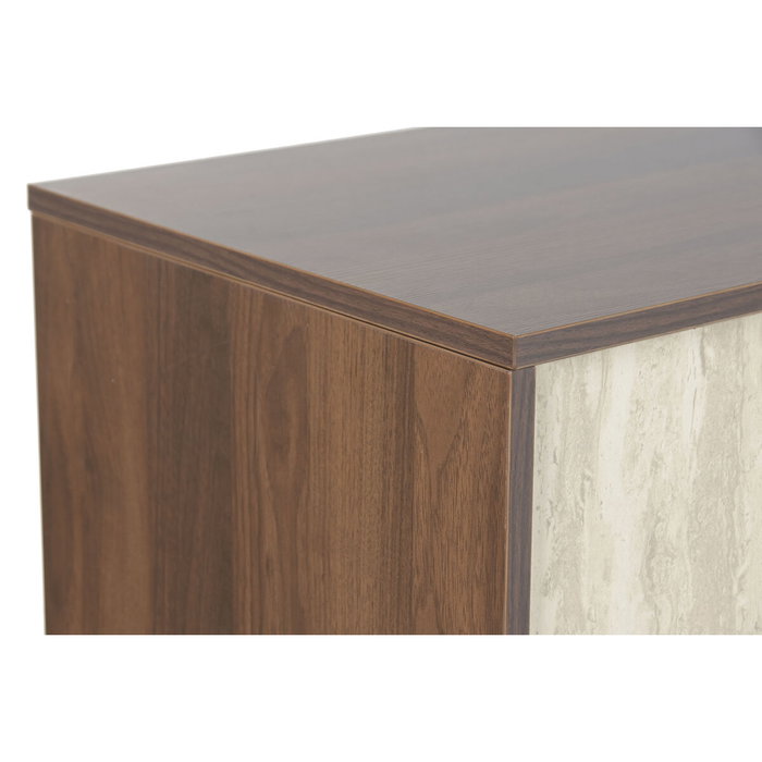 DKD Home Decor Mueble TV MDF y Metal Símil Mármol 180x40x43,5 cm