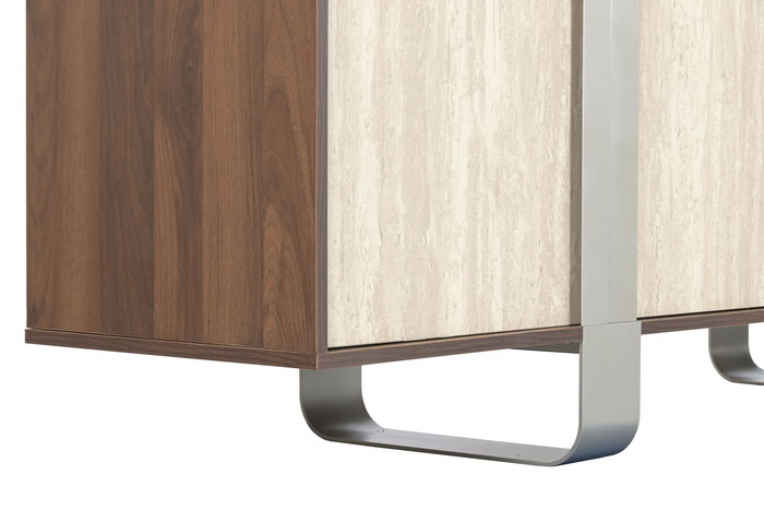 DKD Home Decor Mueble TV Moderno 180 x 43.5 x 40 cm MDF y Metal